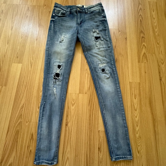 Jean Skinny Indigo Rein Juniors Taille 3 - Bleu Denim Foncé, Taille Basse Poches